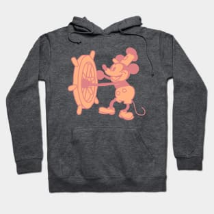 Peach Fuzz Steamboat Willie Mouse Pantone Color of the Year 2024 Hoodie